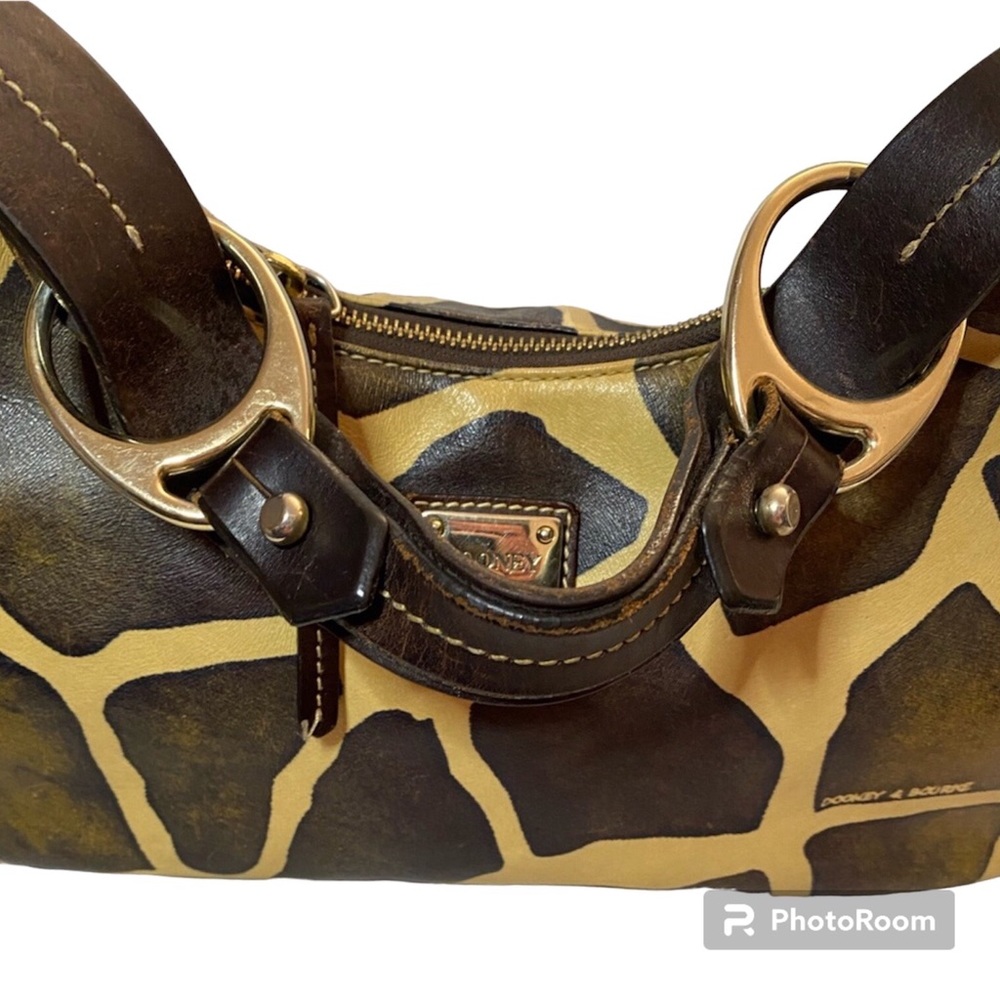 DOONEY & BOURKE Leather Giraffe Print Shoulder Handbag Purse J6717325 - Picture 6 of 11